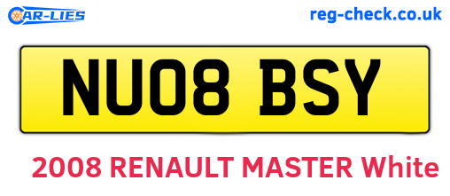 NU08BSY are the vehicle registration plates.