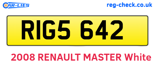 RIG5642 are the vehicle registration plates.