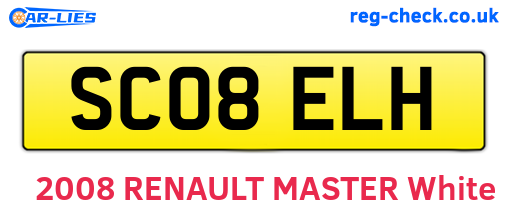 SC08ELH are the vehicle registration plates.