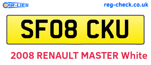 SF08CKU are the vehicle registration plates.