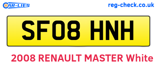 SF08HNH are the vehicle registration plates.