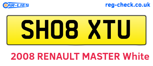 SH08XTU are the vehicle registration plates.