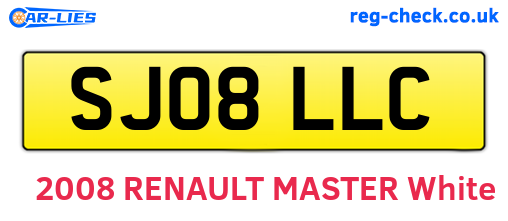 SJ08LLC are the vehicle registration plates.