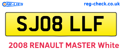 SJ08LLF are the vehicle registration plates.