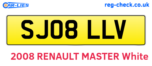 SJ08LLV are the vehicle registration plates.