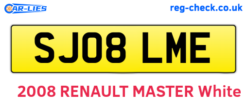 SJ08LME are the vehicle registration plates.