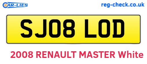 SJ08LOD are the vehicle registration plates.