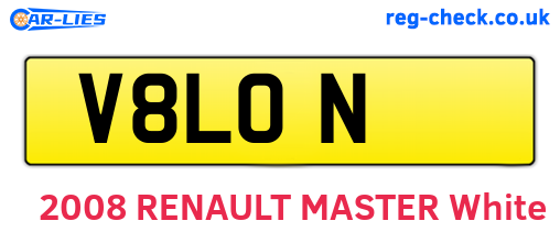 V8LON are the vehicle registration plates.