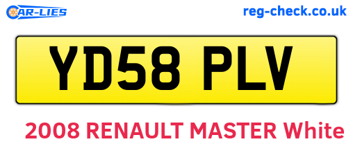 YD58PLV are the vehicle registration plates.