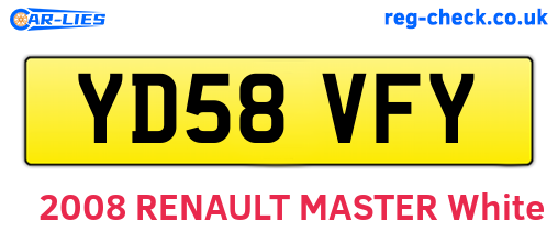 YD58VFY are the vehicle registration plates.