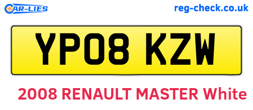 YP08KZW are the vehicle registration plates.
