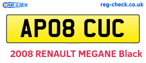AP08CUC are the vehicle registration plates.