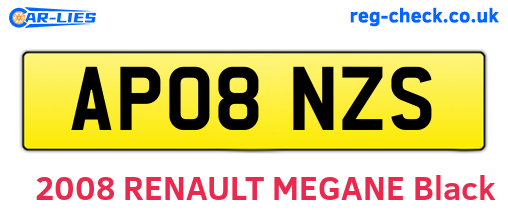 AP08NZS are the vehicle registration plates.