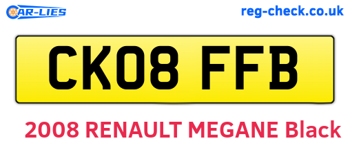 CK08FFB are the vehicle registration plates.