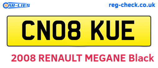 CN08KUE are the vehicle registration plates.