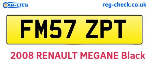 FM57ZPT are the vehicle registration plates.