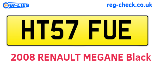 HT57FUE are the vehicle registration plates.