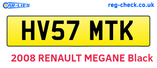 HV57MTK are the vehicle registration plates.