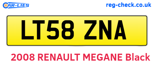 LT58ZNA are the vehicle registration plates.