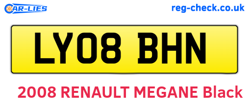 LY08BHN are the vehicle registration plates.
