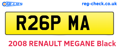 R26PMA are the vehicle registration plates.