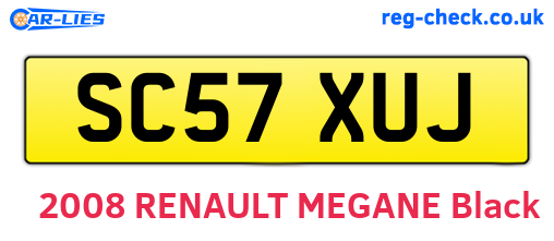 SC57XUJ are the vehicle registration plates.
