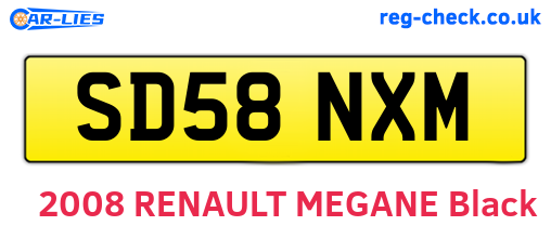 SD58NXM are the vehicle registration plates.