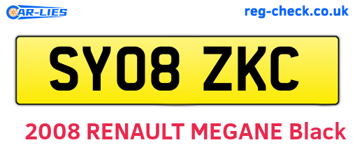 SY08ZKC are the vehicle registration plates.