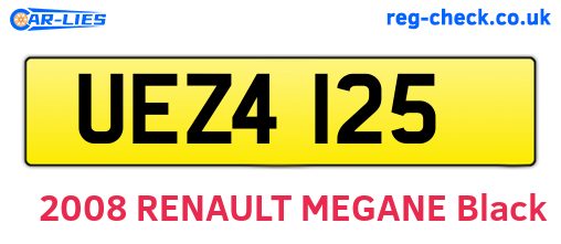 UEZ4125 are the vehicle registration plates.