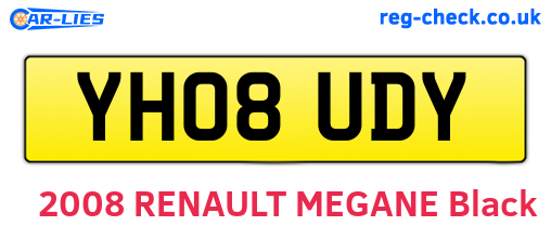 YH08UDY are the vehicle registration plates.