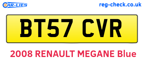 BT57CVR are the vehicle registration plates.