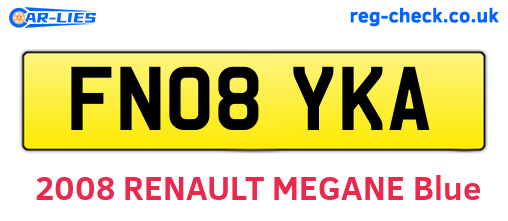 FN08YKA are the vehicle registration plates.