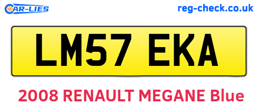 LM57EKA are the vehicle registration plates.