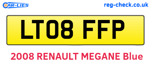 LT08FFP are the vehicle registration plates.