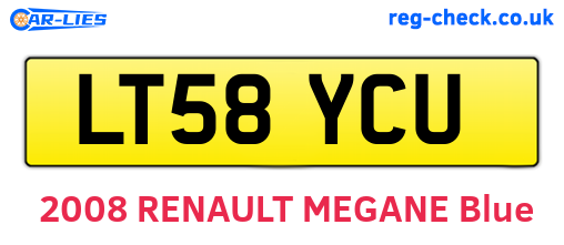 LT58YCU are the vehicle registration plates.