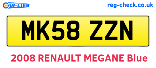 MK58ZZN are the vehicle registration plates.