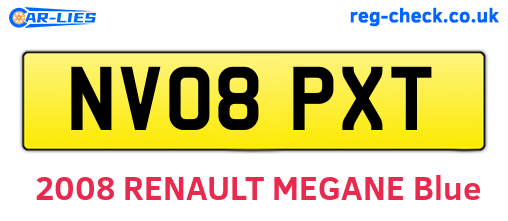 NV08PXT are the vehicle registration plates.