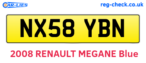 NX58YBN are the vehicle registration plates.