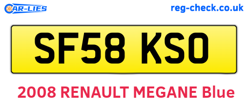 SF58KSO are the vehicle registration plates.