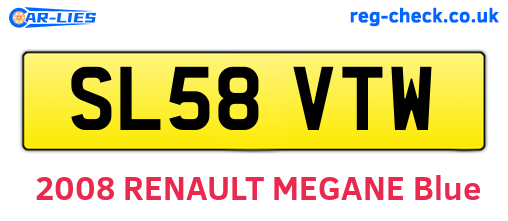 SL58VTW are the vehicle registration plates.