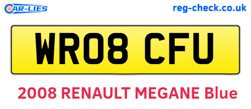 WR08CFU are the vehicle registration plates.