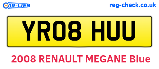 YR08HUU are the vehicle registration plates.