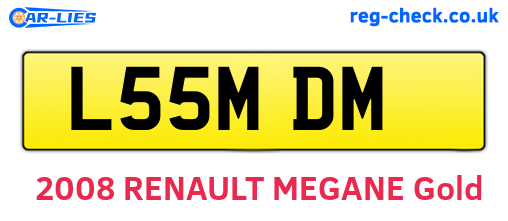 L55MDM are the vehicle registration plates.