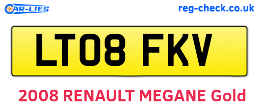 LT08FKV are the vehicle registration plates.