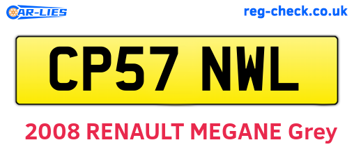 CP57NWL are the vehicle registration plates.