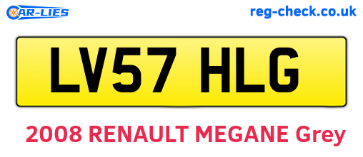 LV57HLG are the vehicle registration plates.