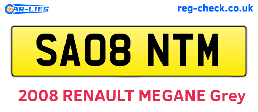 SA08NTM are the vehicle registration plates.