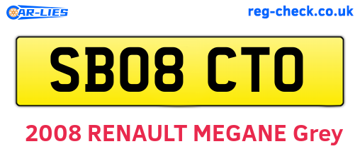 SB08CTO are the vehicle registration plates.