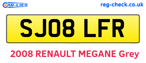 SJ08LFR are the vehicle registration plates.