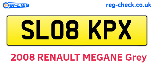 SL08KPX are the vehicle registration plates.